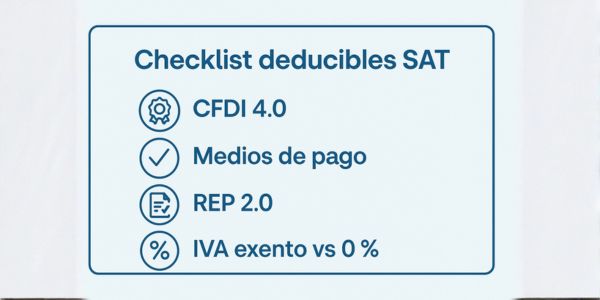 Checklist deducibles SAT