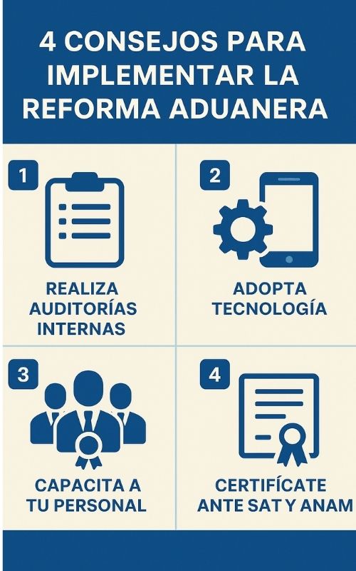 Consejos para implementar la reforma aduanera 2025